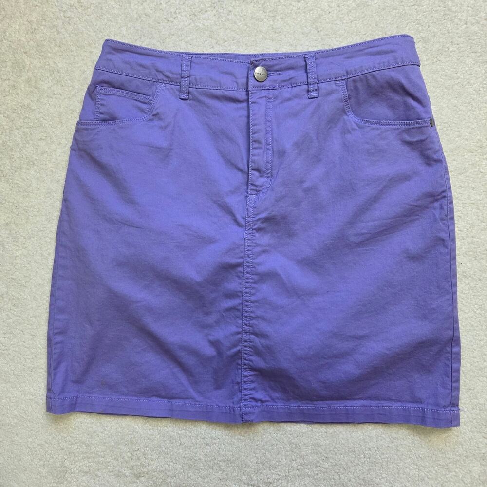 Croft & Barrow Size 6 Classic Fit Stretch Cotton Skort Skirt Flat Front Pockets